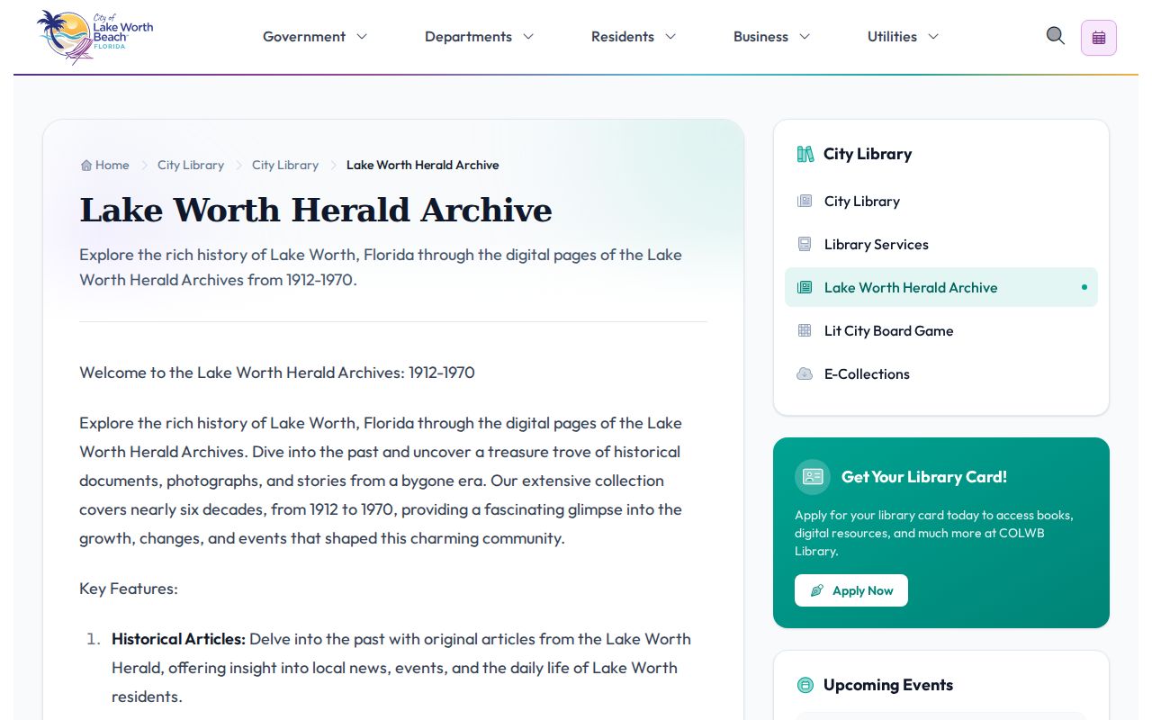 Lake Worth Beach city directory Herald archive