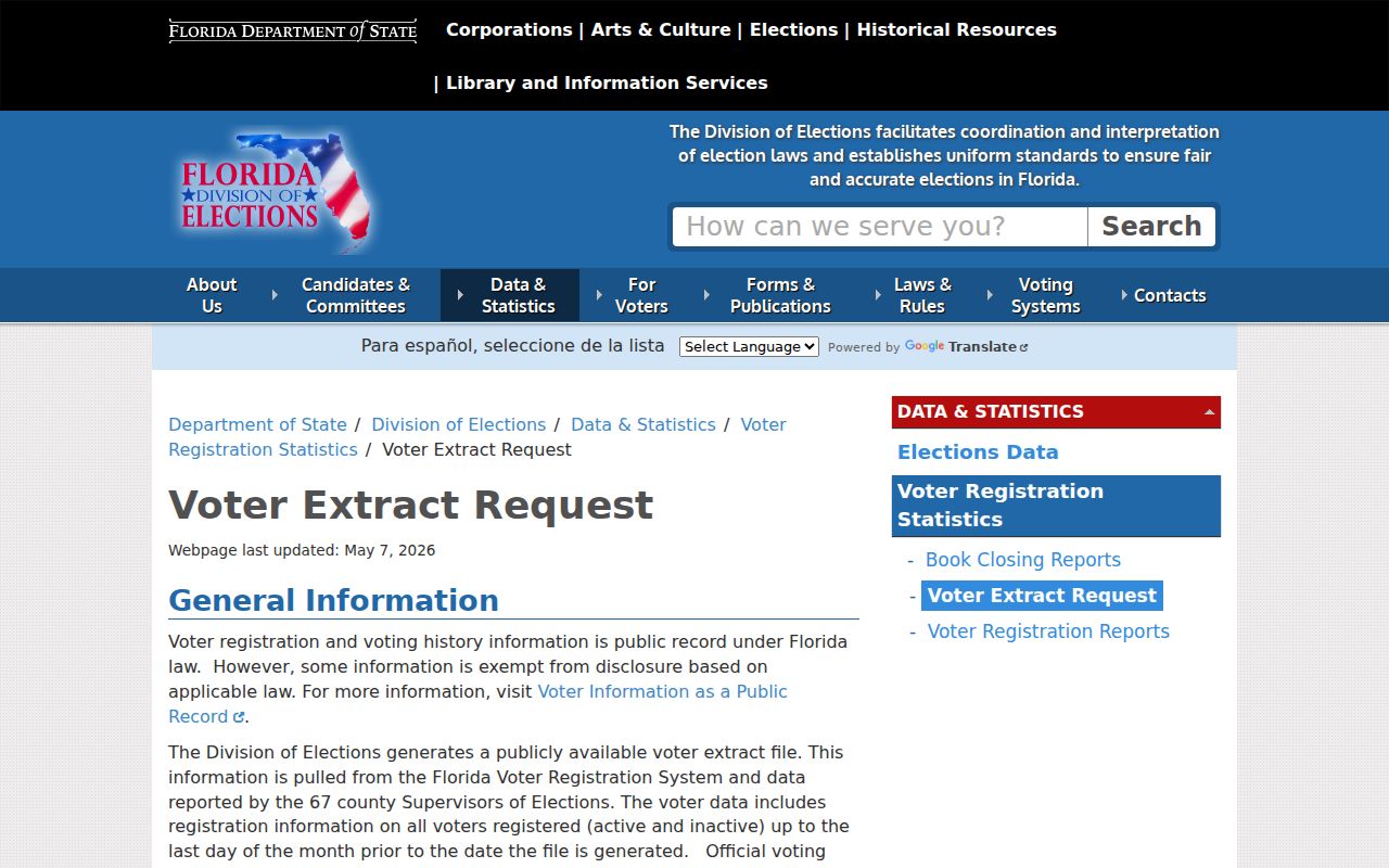 Florida voter extract request used for lawful Lake Worth Beach block research