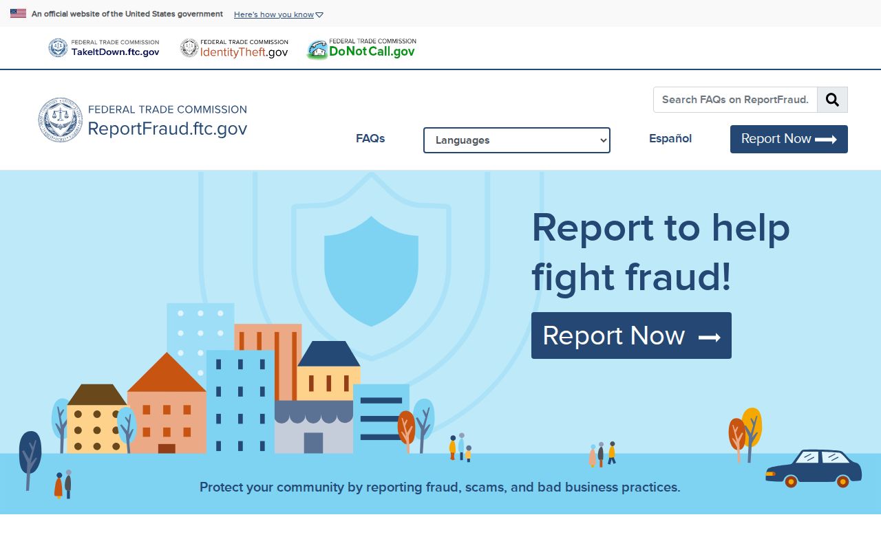 FTC ReportFraud portal for reporting scams affecting Lake Worth Beach neighbors