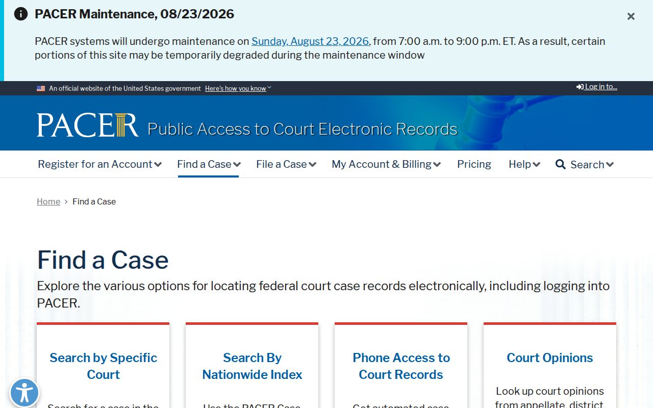 Federal PACER Case Locator for an occasional Lake Worth Beach previous-resident research lead